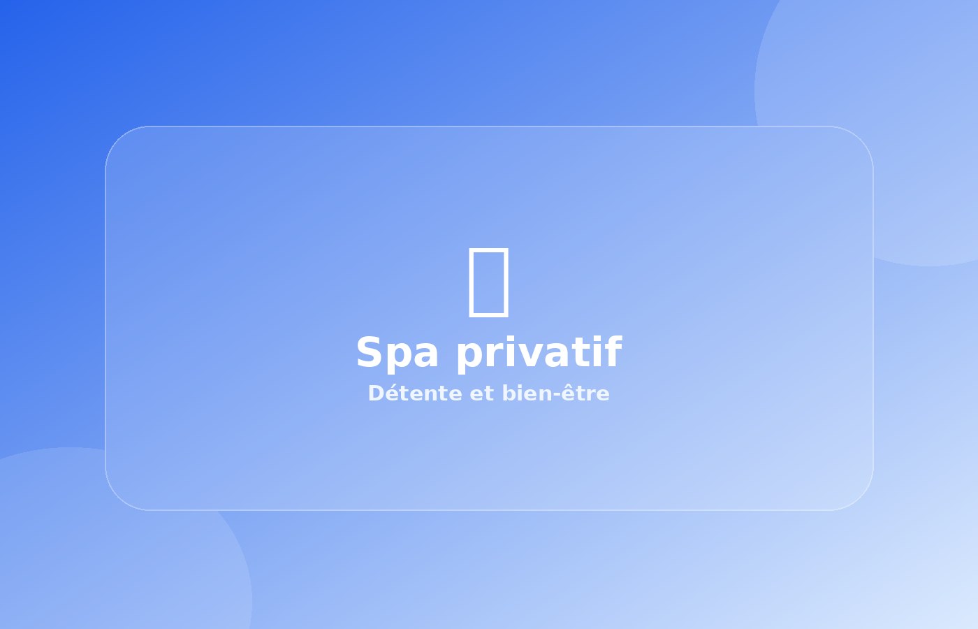 Spa et détente pour week-end